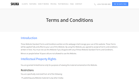 Shuka is a bootstrap-based landing page template